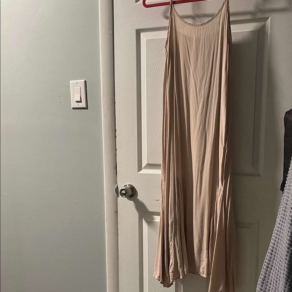 Elegant Beige Slip Dress